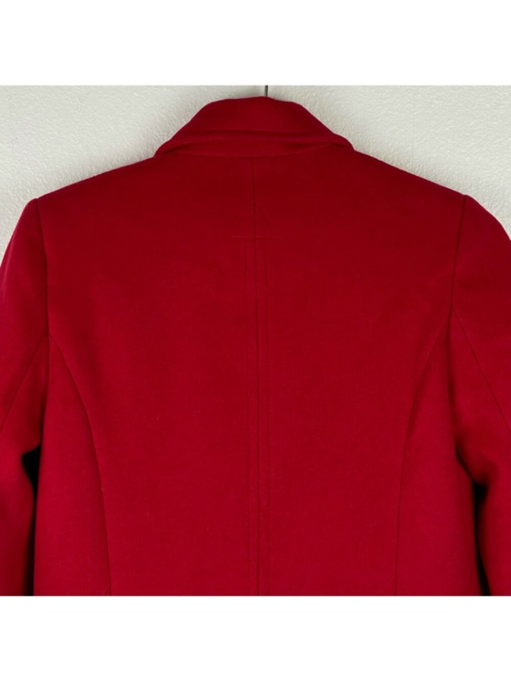 MURAL Jacket Women's Sz XS Wool Convertible Zippered Collared Peacoat Lined Red - Picture 6 of 10